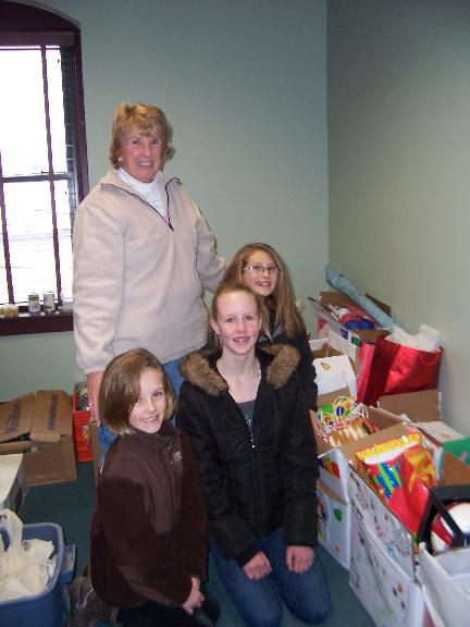 Girl Scouts donate birthay boxes